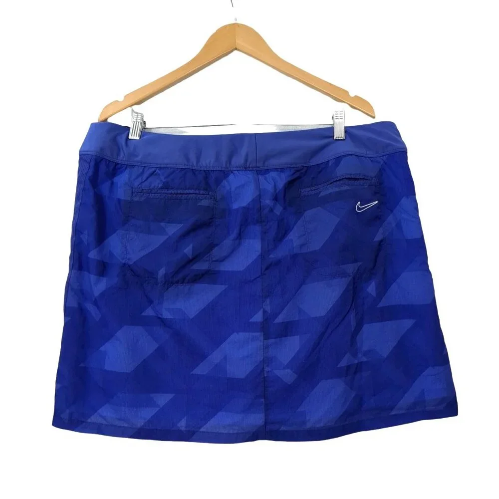 Nike Golf Skort Womens XL Blue Skirt Removable Shorts Tour Performance Athletic‎